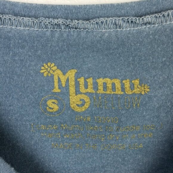 Mumu Mellow BRUNCH Spell out Slouchy Graphic Tee size S - Picture 5 of 10